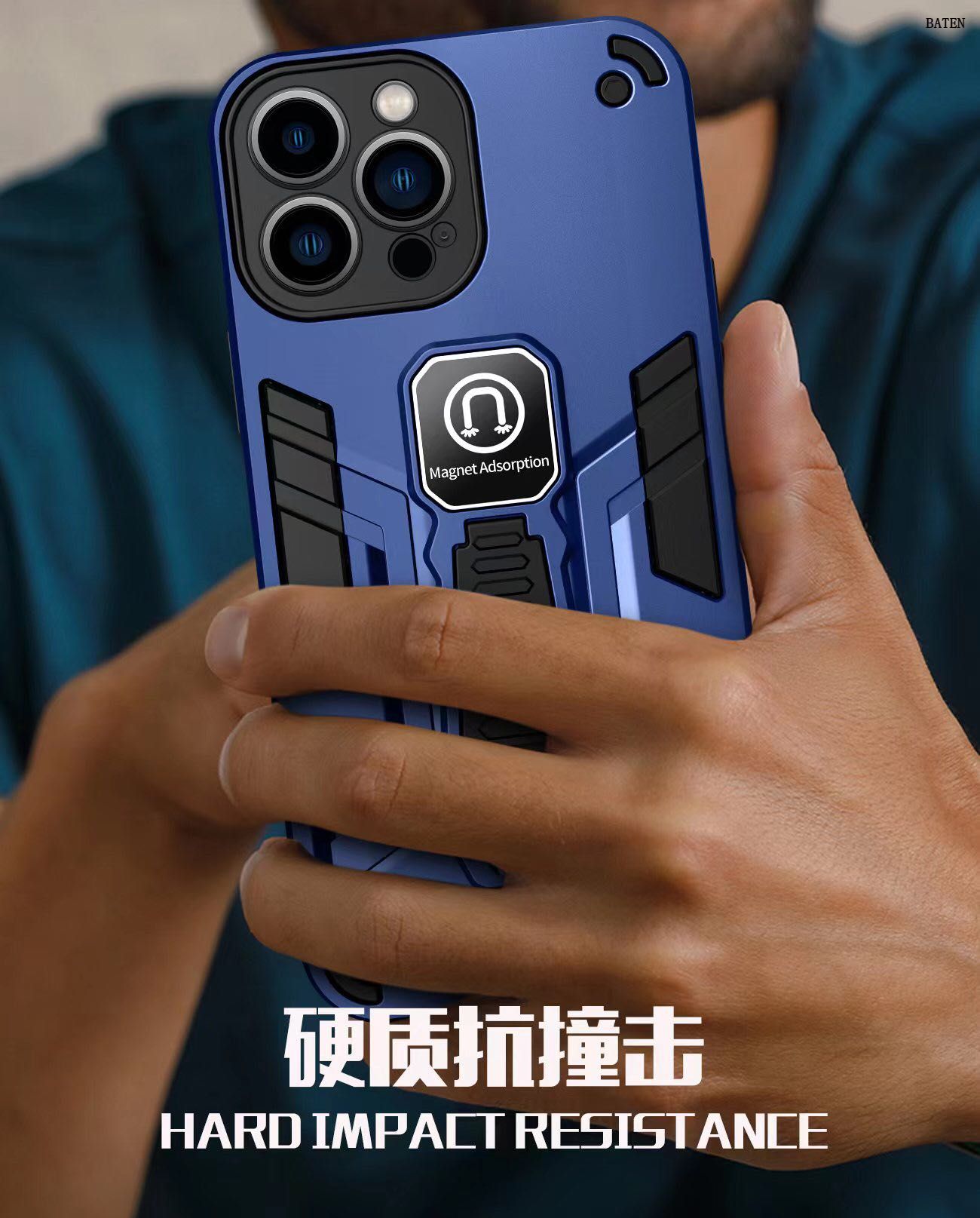 Funda para teléfono con adsorción magnética Funda para teléfono con soporte Funda para teléfono 