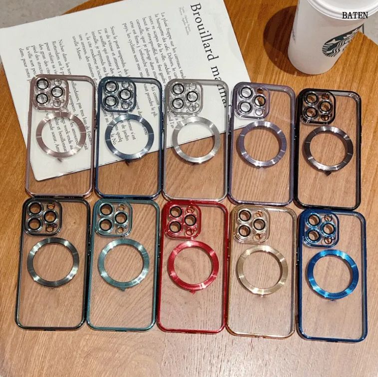 Funda magnética para teléfono transparente