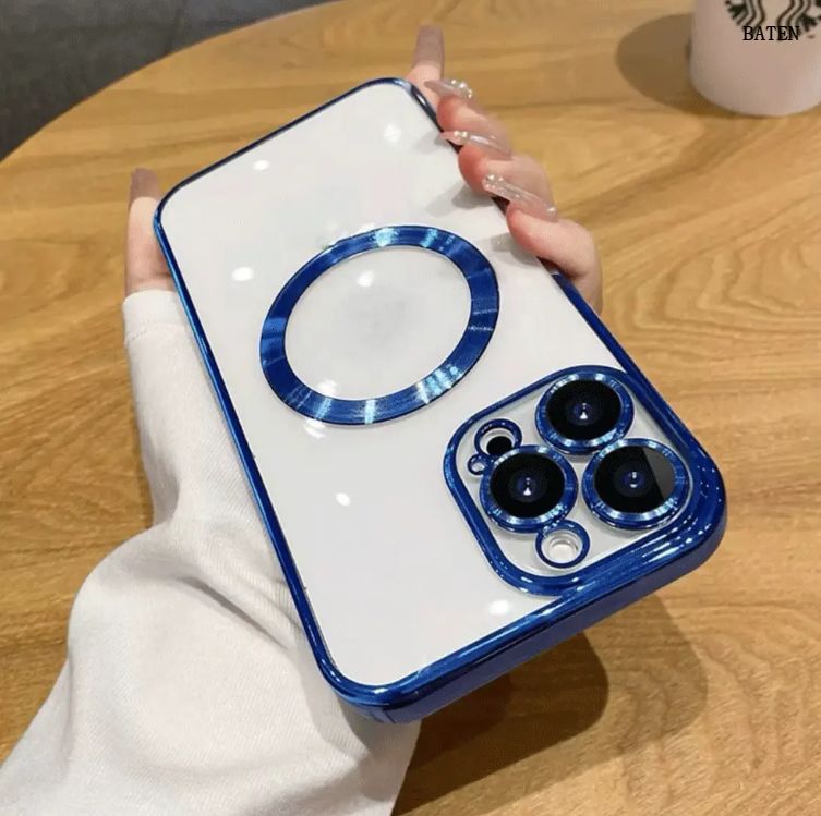 Funda magnética para teléfono transparente